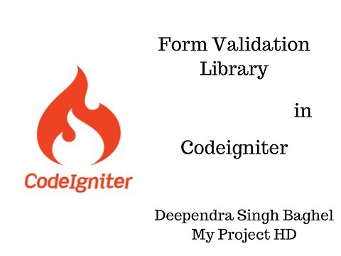 Codeigniter tutorial for beginners in hindi | library in Codeigniter | form validation library