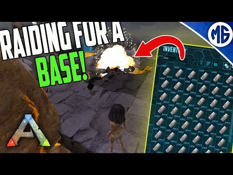 RAIDING TO BUILD OUR BASE! DUO 5 man Ragnarok PvP | Ark: Survival Evolved