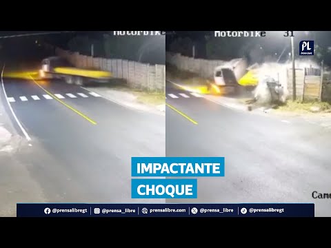 Camión sin frenos causa fuerte accidente en el entronque de Pastores, Sacatepéquez