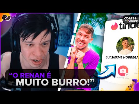 ARUAN REAGE: CRIEI UMA CONTA NO TINDER E ENCONTREI MEU CUNHADO!! (RENAN FIORINI) - Cortes do Aruan