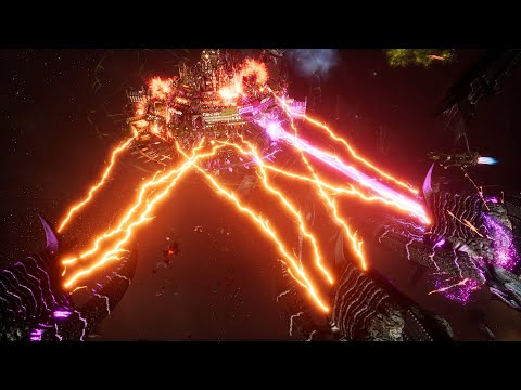Tyranids vs Space Marines - Skalgrim Mod - Massive Battle - Battlefleet Gothic Armada 2