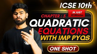 Quadratic Equations in 1 Shot || Important Questions (Competency Based) || ICSE Class 10th