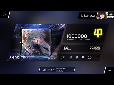 [Phigros] Tatsh - Xenolith (HD Lv.8) | ALL PERFECT
