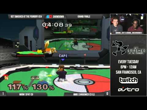 Get Smashed at the Foundry #24 - Grand Finals: MIOM|SFAT (Fox) vs MMG|Shroomed (Sheik)