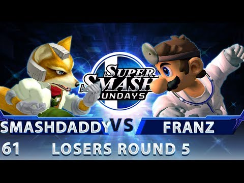 SSS 61 - Smashdaddy (Fox) vs. Franz (Doc) - SSBM Losers Top 8 - Smash Melee