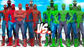 TEAM SPIDER-MAN VS TEAM GREEN SPIDER-MAN - EPIC SUPERHEROES WAR