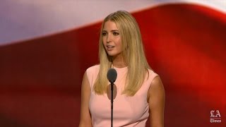 Ivanka Trump, daughter of Donald Trump, speaks at the Republican National Convention