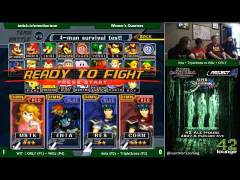 Construct 54 - WIT ORLY + Willz vs 4nia + Triple3rees - Melee Doubles WQ