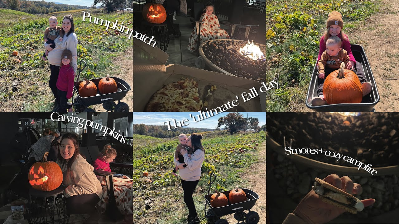 The 'ULTIMATE' Fall vlog// pumpkin patch + carving pumpkins, s'mores + new Fall clothes