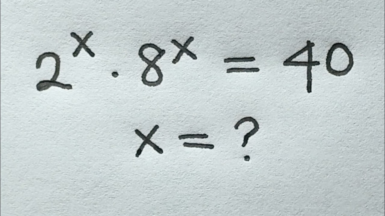 Solve for x in this nice exponential equation | Math Olympiad Mathematics