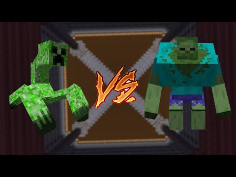 Mutant Creeper vs Mutant Zombie | Minecraft Mob Battle
