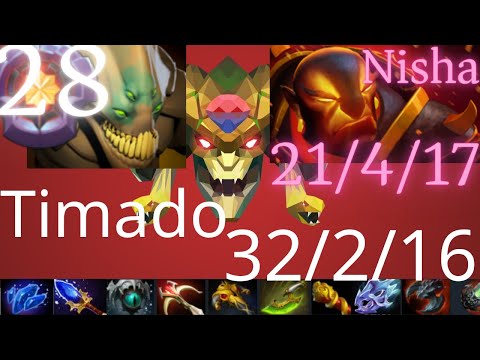 Timado Medusa vs Nisha Ember Spirit, Slark, Sabd King - impulsive - dota2