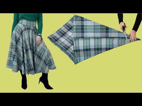 No Zipper, No Elastic! The Easiest Circle Skirt Cutting and Sewing in The World