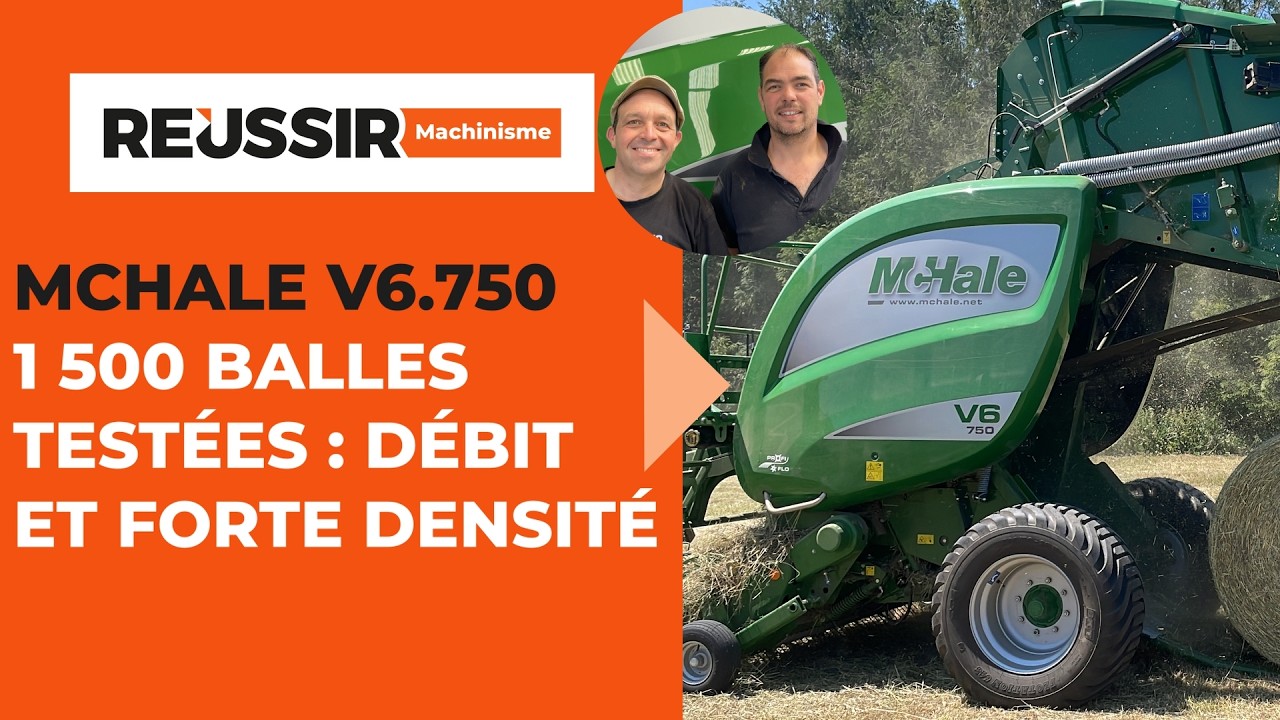 Essai presse à balles rondes McHale V6.750 Isobus : 1 500 balles, gros débit & forte densité