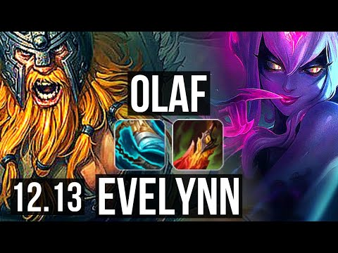 OLAF vs EVELYNN (JNG) | 68% winrate, 3/2/10 | EUW Grandmaster | 12.13