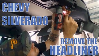 How to Remove 2020 Chevy Silverado Truck Headliner
