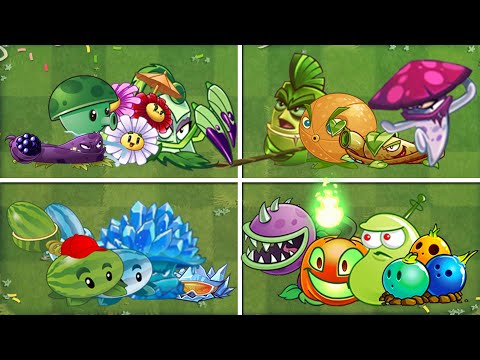 Team (Electric Peel + Electric Blueberry) & 08 Team Plant Vs Team Zombie Level 10 - PvZ2 Team Plant