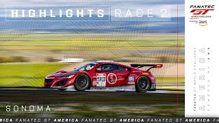 Extended Highlights | Sonoma Raceway | Race 2 | Fanatec GT World Challenge America 2024