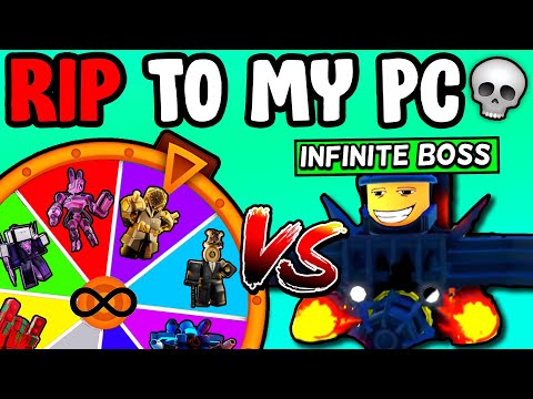 INFINITE GODLY WHEEL vs INFINITE BOSS WHEEL... (Toilet Tower Defense)