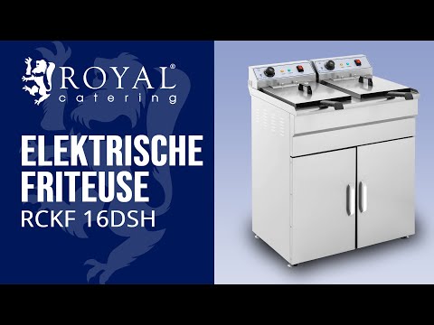 video - Frityrkoker - 2 x 16 liter - 400 V - Underskap