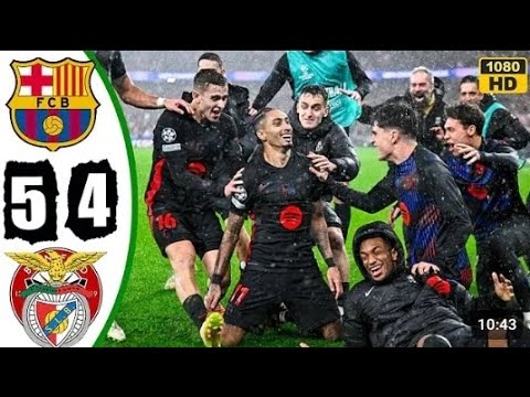 barcelona vs benfica 5-4 goall & full match highlight