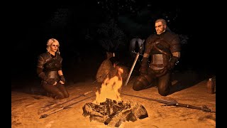 The Witcher 3 Rest along the path - Dynamic chill and meditation scene