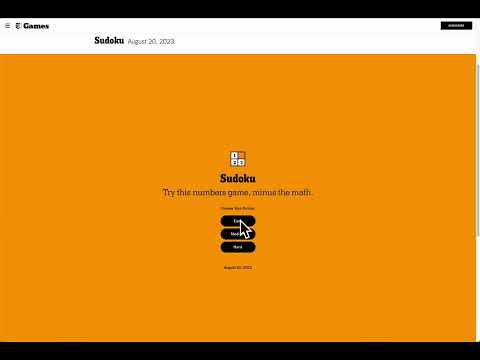 Sudoku 2023 08 20 easy