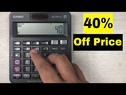 How to Calculate 40 Percent Off a Price on Calculator