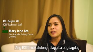 Panayam ng RSTC (Rice Specialist Training Course) graduate na si Mary Jane Ata