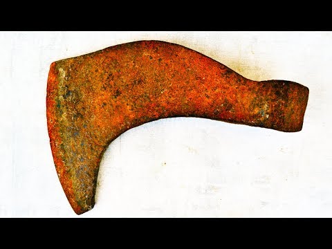 Rare Rusty BATTLE VIKING Axe Restoration