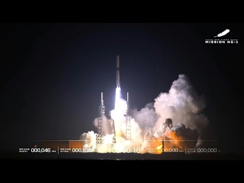 Video Thumbnail: Blue Origin's New Glenn rocket blasts off in first launch, reaches orbit | AFP