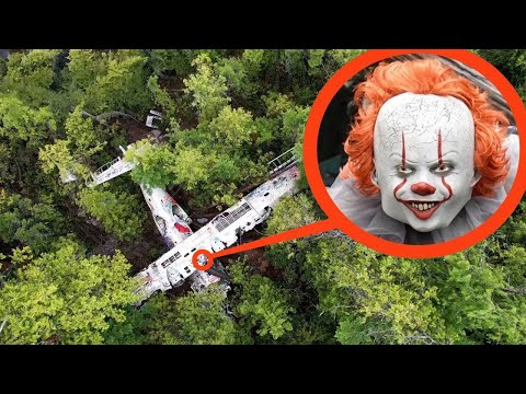 you won't believe what my drone found at this abandoned plane wreck in this haunted forest