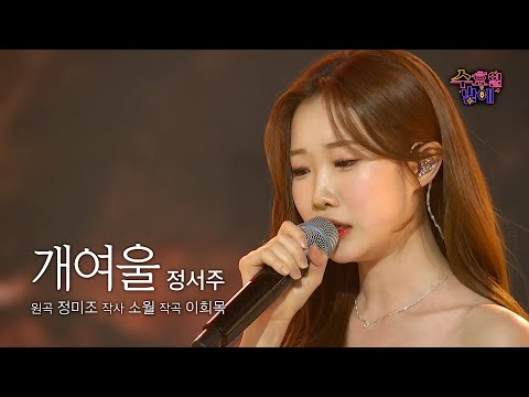 [클린버전] 목소리로 서사 한 편 뚝딱 ! 🧡 정서주 - 개여울 🧡 트롯 올스타전 수요일밤에 TV CHOSUN 250611 방송