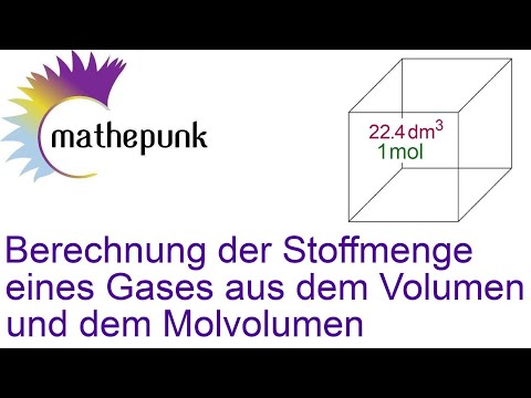 Berechnung der Stoffmenge eines Gases aus dem Volumen und dem Molvolumen