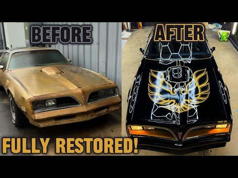 Fully Restoring An ABANDONED 1978 Trans AM in Under 20 Minutes!