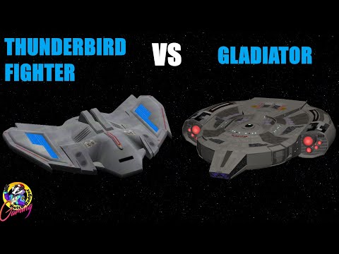 USS Enterprise G's Thunderbird VS Arsenals Gladiator! - Star Trek Ship Battles - Bridge Commander