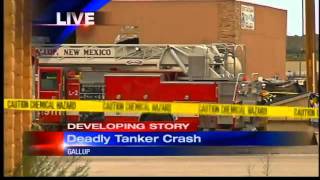 preview picture of video '1 killed after tanker slams into Gallup building'