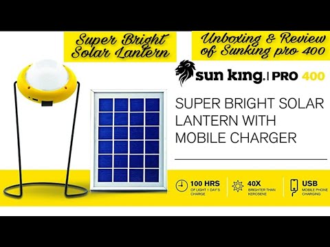 Sun King Pro 400 Super Bright Emergency Solar Light With Usb Mobile Charging