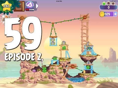 Angry Birds Stella Level 59 Episode 2 Beach Day Walkthrough