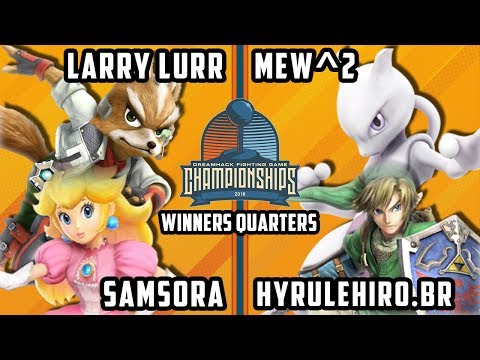 DHATX18 Smash 4 - Samsora & MSF | Larry Lurr Vs. HyruleHiro.BR & Mew^2 - Wii U Doubles Winners Quart