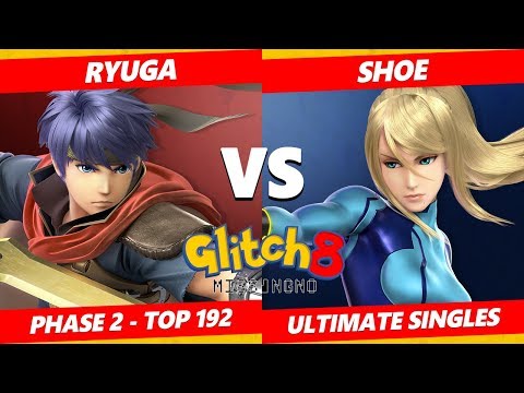 Glitch 8 SSBU - Ryuga (Ike) Vs. Shoe (ZSS) Smash Ultimate Tournament Top 192