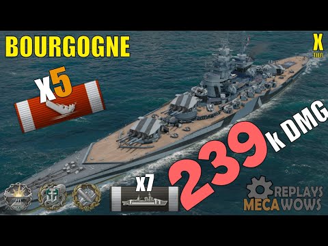 How to carry with Bourgogne 238K damage + Kraken | World of Warships Gameplay