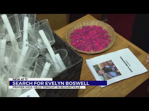 First prayer vigil held in missing Evelyn Boswell's hometown
