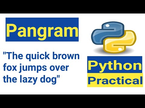 Pangram Program In Python Python Program Pangram Or Not