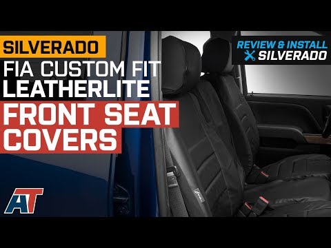 2014-2018 Silverado Fia Custom Fit Leatherlite Black Front Seat Covers Review & Install