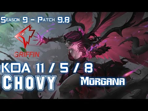 GRF Chovy MORGANA vs YASUO Mid - Patch 9.8 KR Ranked