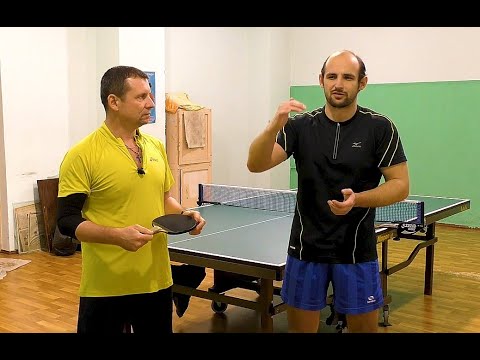 Уроки настольного тенниса. Упражнение "Переход с левой атаки на правую"