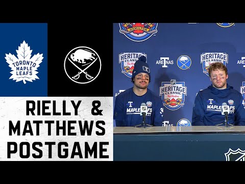 Auston Matthews & Morgan Rielly Post Game ' Toronto Maple Leafs vs Buffalo Sabres ' March 13, 2022