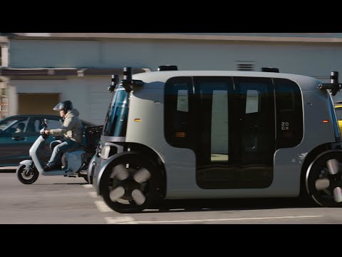 The Zoox robotaxi in San Francisco and Las Vegas