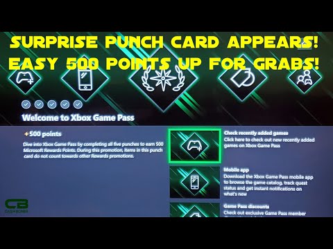 Welcome to Xbox Game Pass Microsoft Rewards Punch Card - 500 Easy Points up for Grabs!